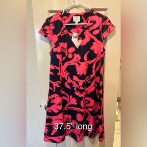 JB by Julie Brown Pink and Navy Floral Dress